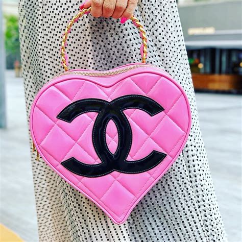 heart chanel purse|Chanel 1995 heart bag.